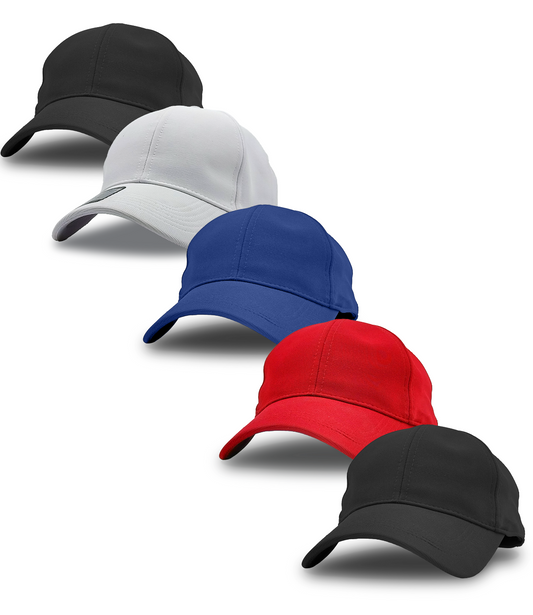 Unisex Polyester Pack of 5 Caps with Adjustable Strap