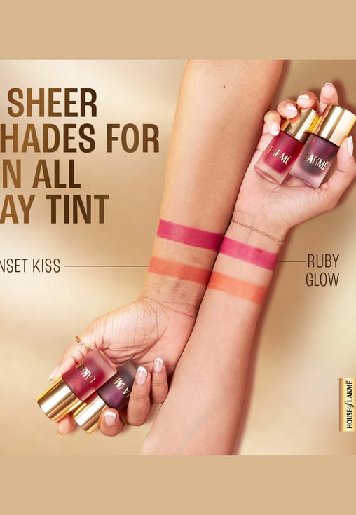 LAKME DOUBLE DUTY LIP & CHEEK WATER STAIN - RUBY GLOW