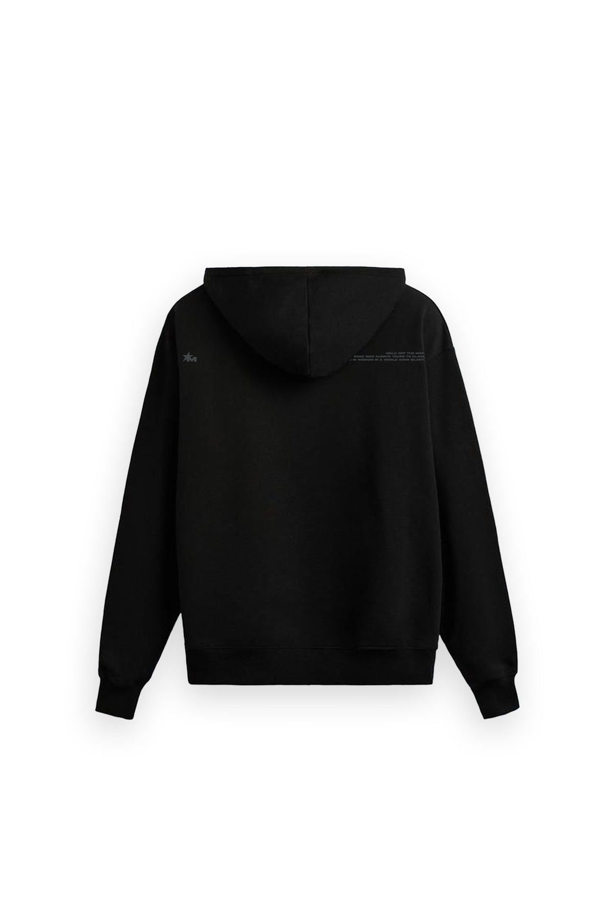 Black Oversized Printed Aura Hoodie Main Character