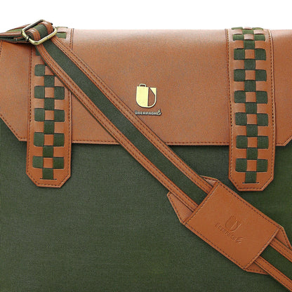 Soul Weave - Olive Green Meadow | Laptop Bag / Messenger Bag