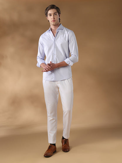 Lavender Slim Fit Formal Cotton Shirt for men (CODIC)