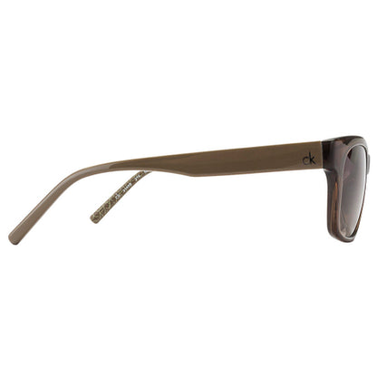 Calvin Klein Brown Transparent Full Rim Square Sunglasses