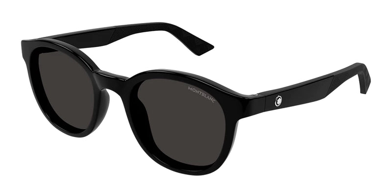 Mont Blanc Black Round Sunglasses