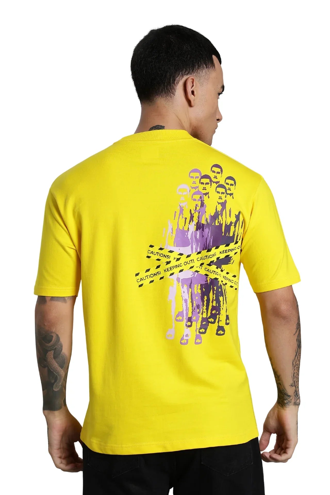 Yellow Oversized Caution T-Shirt