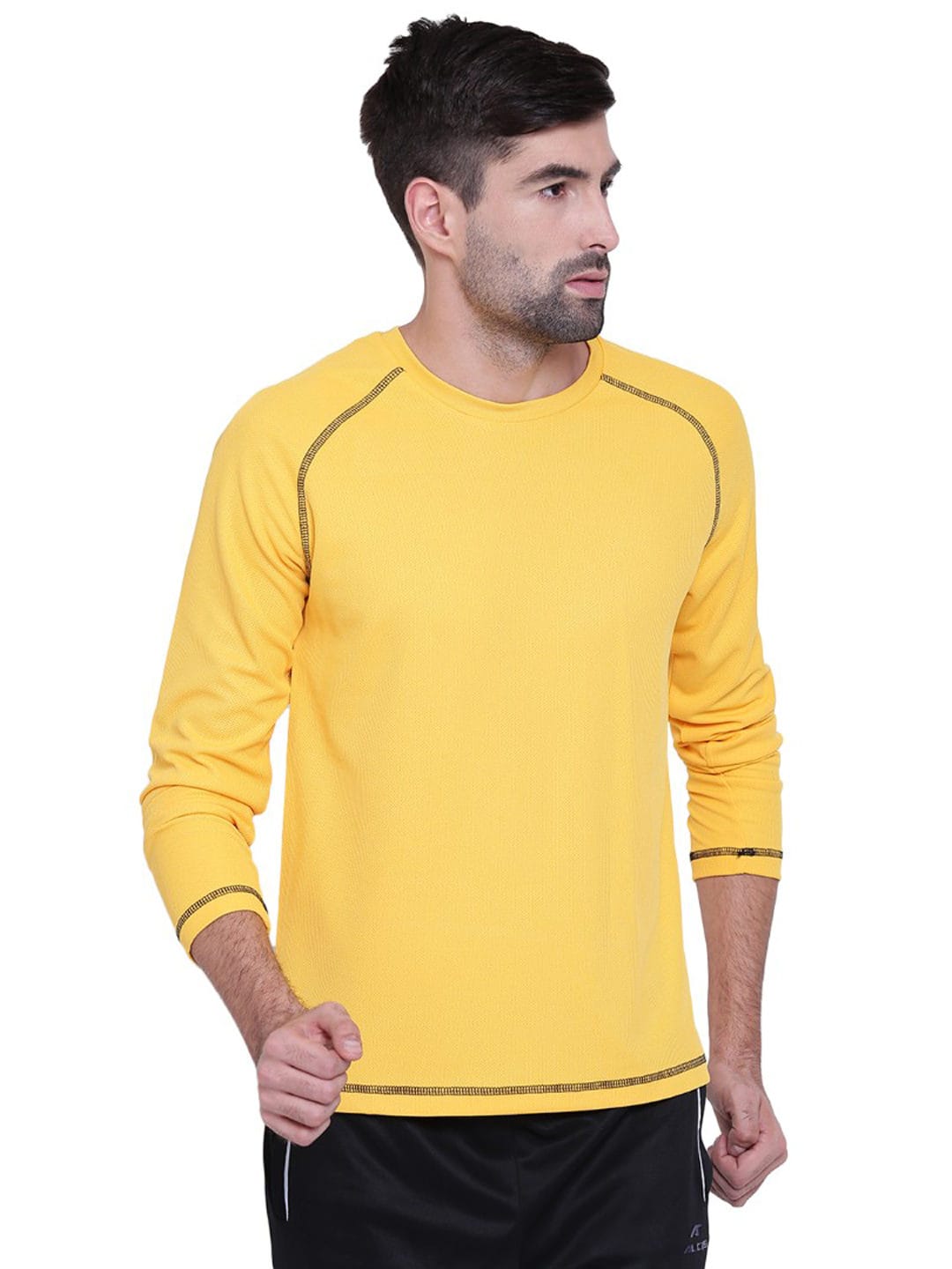 Alcis Mens Yellow Sweat Shirt 110MTE134 110MTE134-S