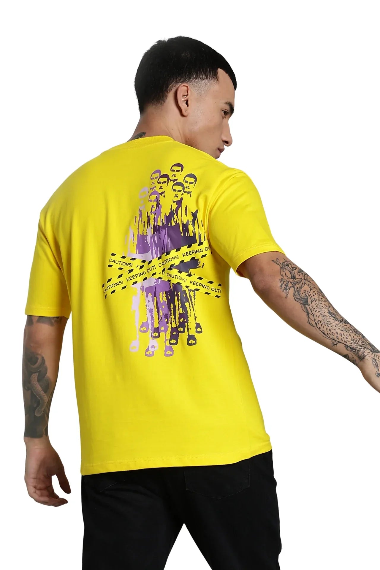 Yellow Oversized Caution T-Shirt