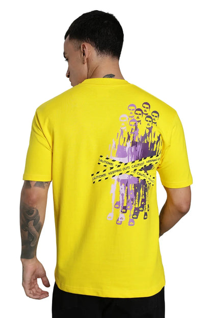 Yellow Oversized Caution T-Shirt