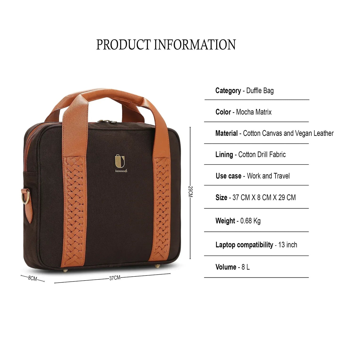 Cross Craft - Mocha Matrix | Laptop Bag / Messenger Bag