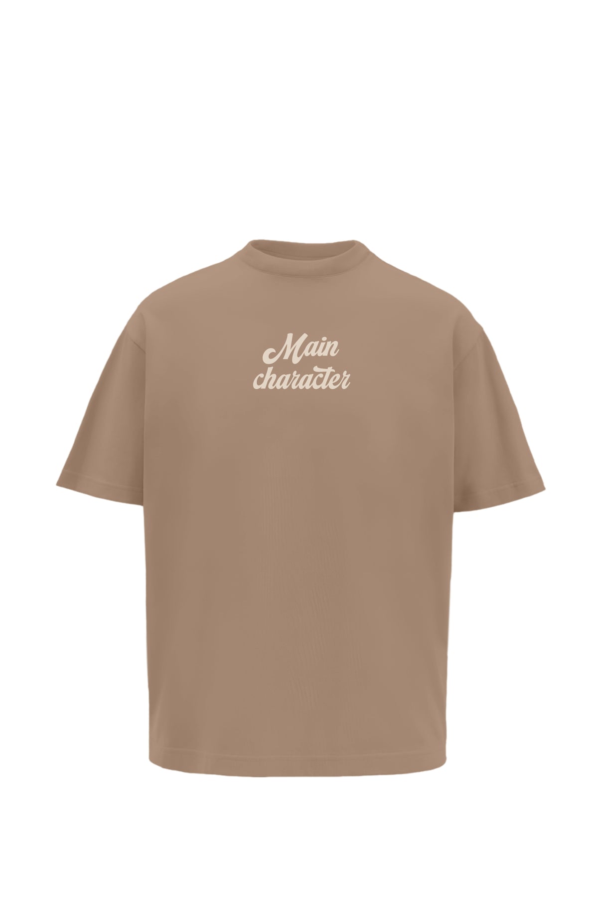 Sky Society Printed Oversized Brown T-Shirt Main Character