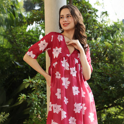 Water Lilies Kurta With Trousers And Dupatta