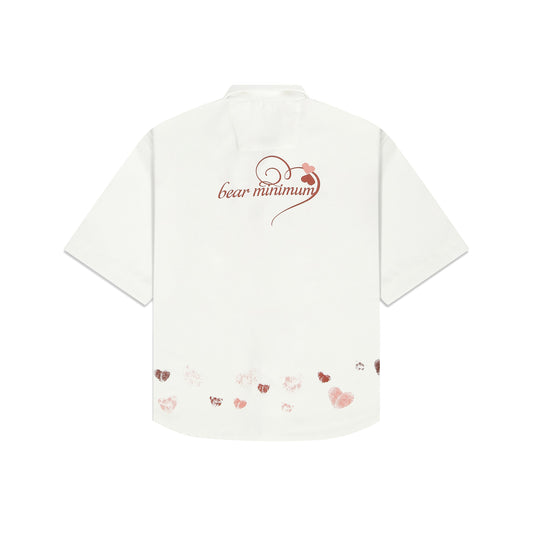 Men's Flutter Printed White Shirt