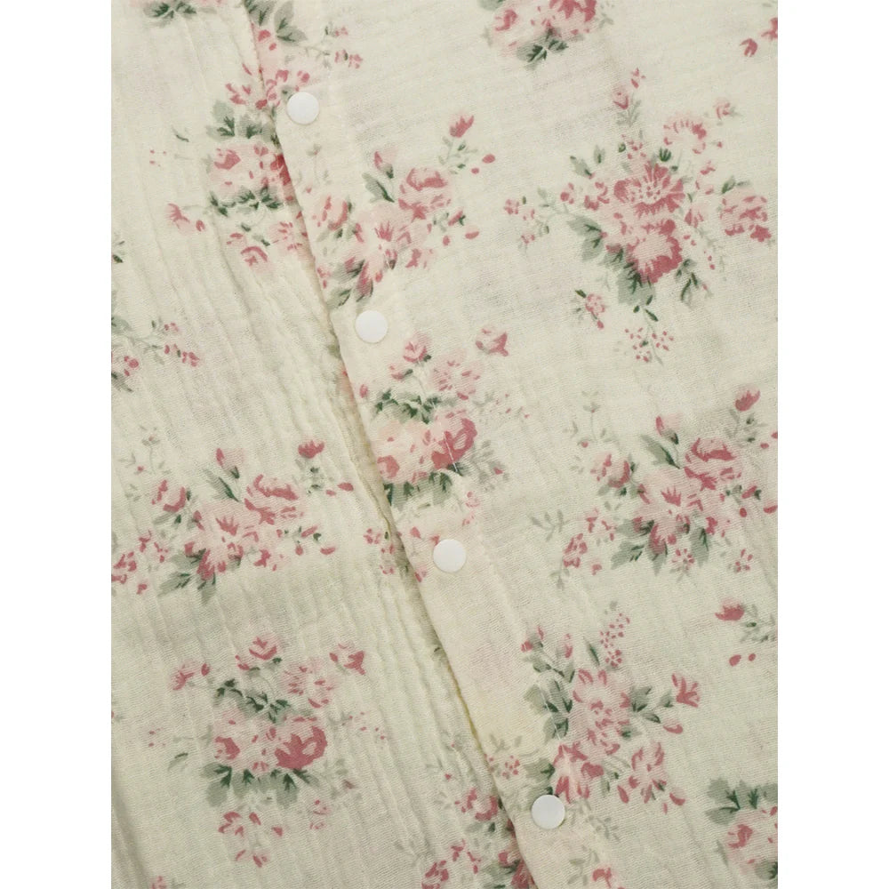 Pink Florals Kids Nightsuit