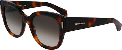 Salvatore Ferragamo Gradient Khaki Brown Framed Sunglasses