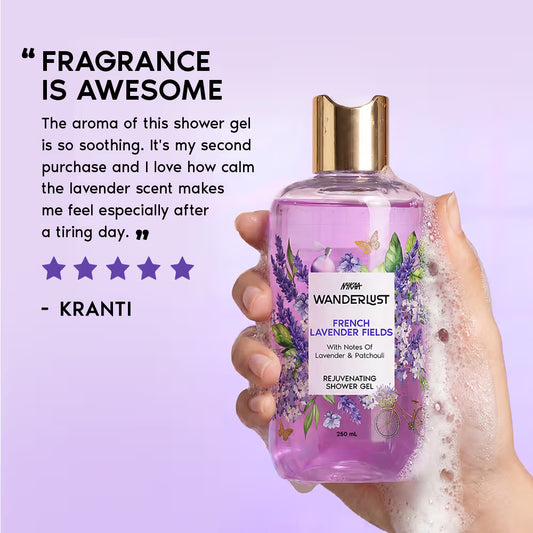 Nykaa Wanderlust French Lavender Fields shower gel