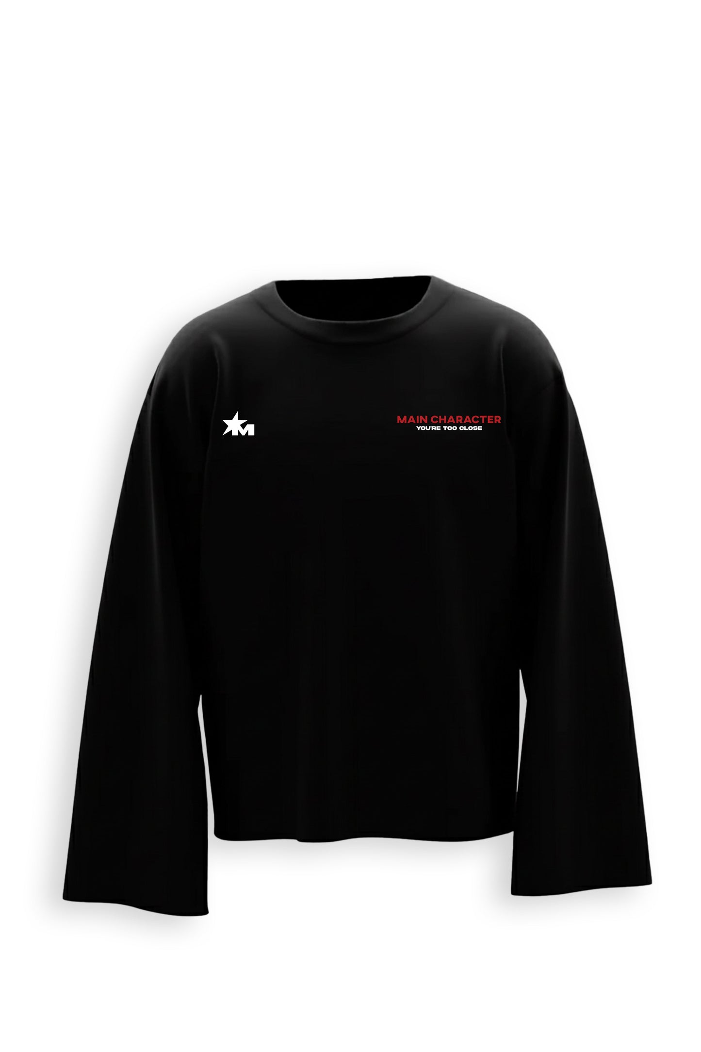 Heading To Work Printed Oversized Black Sweatshirt Main Character