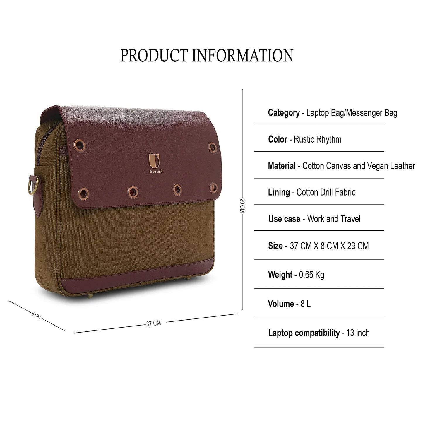 Insight Pack - Rustic Rhythm | Laptop Bag / Messenger Bag