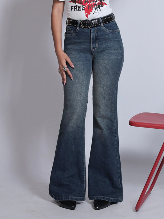 Premium Street Blue Washed Bootcut Jeans