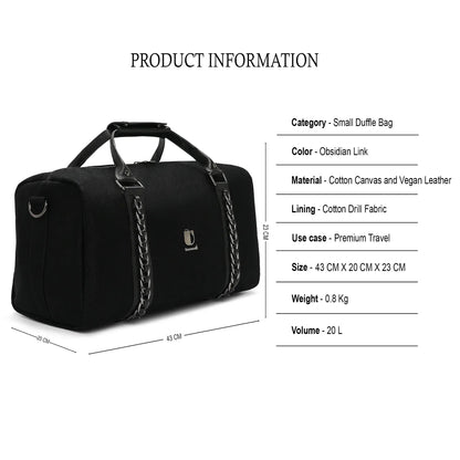 Soul Link - Obsidian Link | Small Duffle Bag / Soft Travel Companion