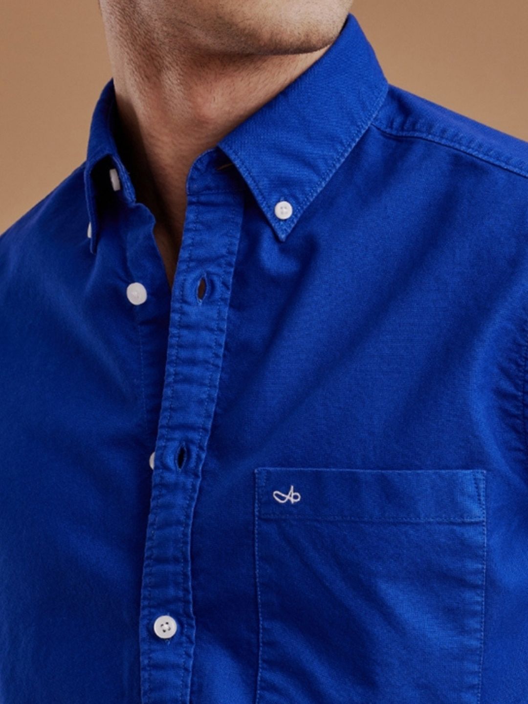 Aldeno Men Oxford Royal Blue Casual Shirt (GOIND)
