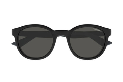Mont Blanc Black Round Sunglasses