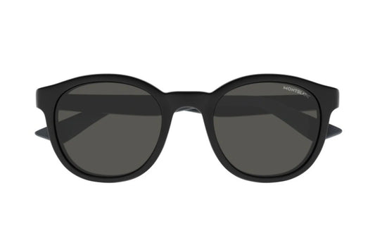 Mont Blanc Black Round Sunglasses