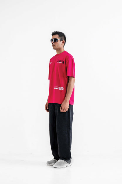 Redrum Printed Pink Oversized T-Shirt Main Character