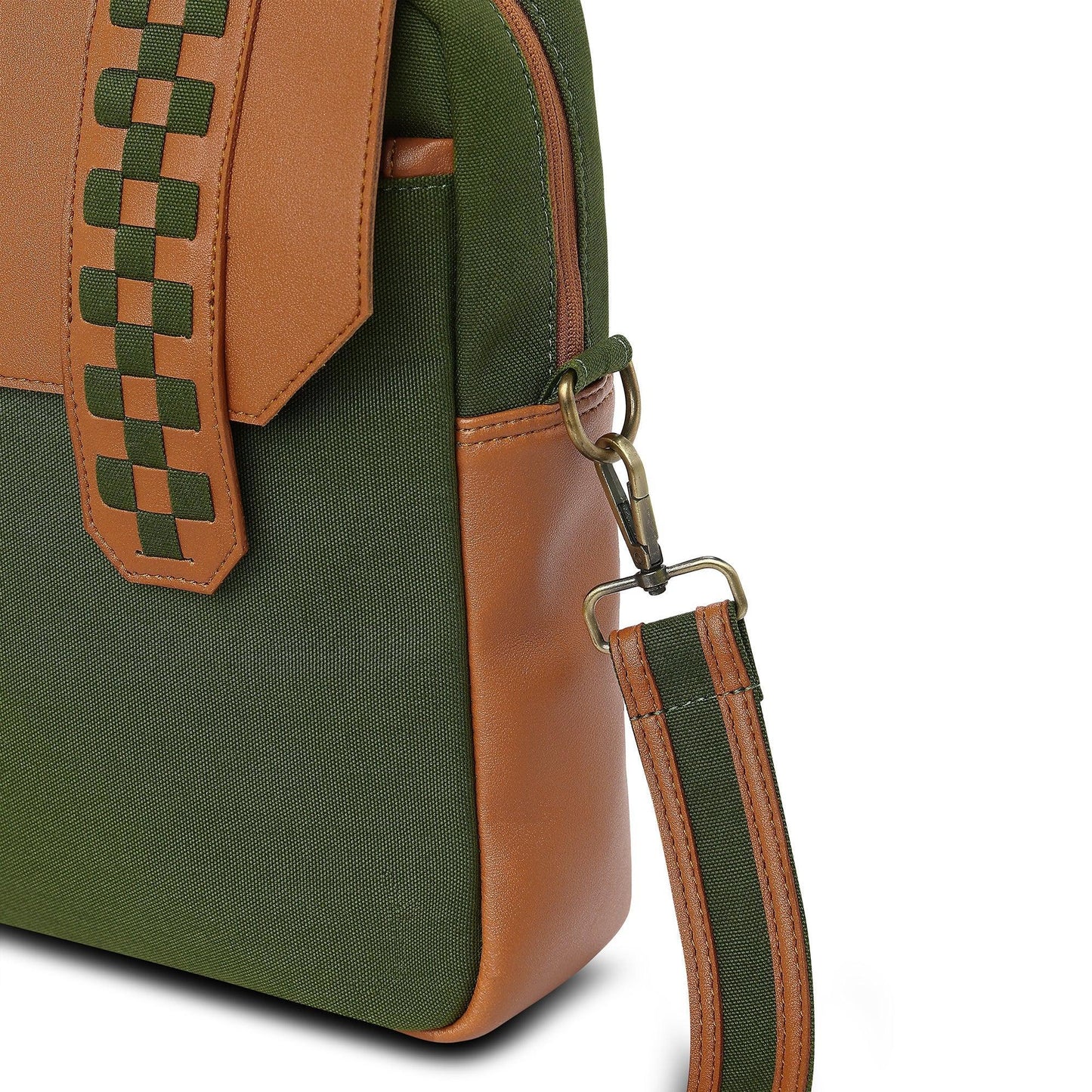 Soul Weave - Olive Green Meadow | Laptop Bag / Messenger Bag