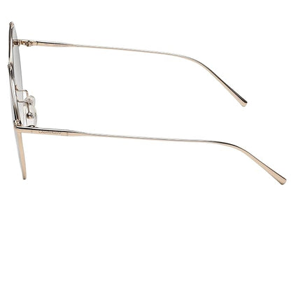 Calvin Klein Gold Full-rim Frame Pink Round Lens Sunglasses