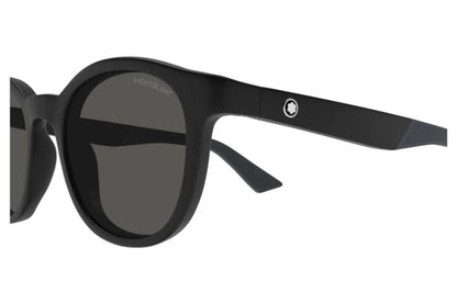 Mont Blanc Black Round Sunglasses