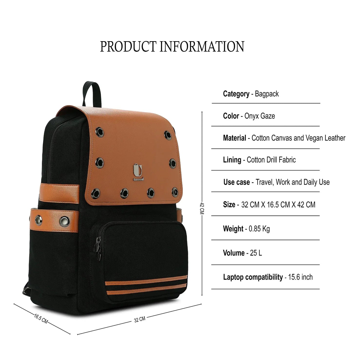 Eyelet Echo - Onyx Gaze | Backpack