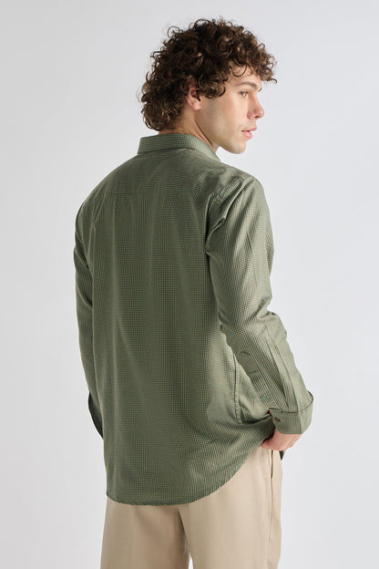 Green & Brown Check Shirt