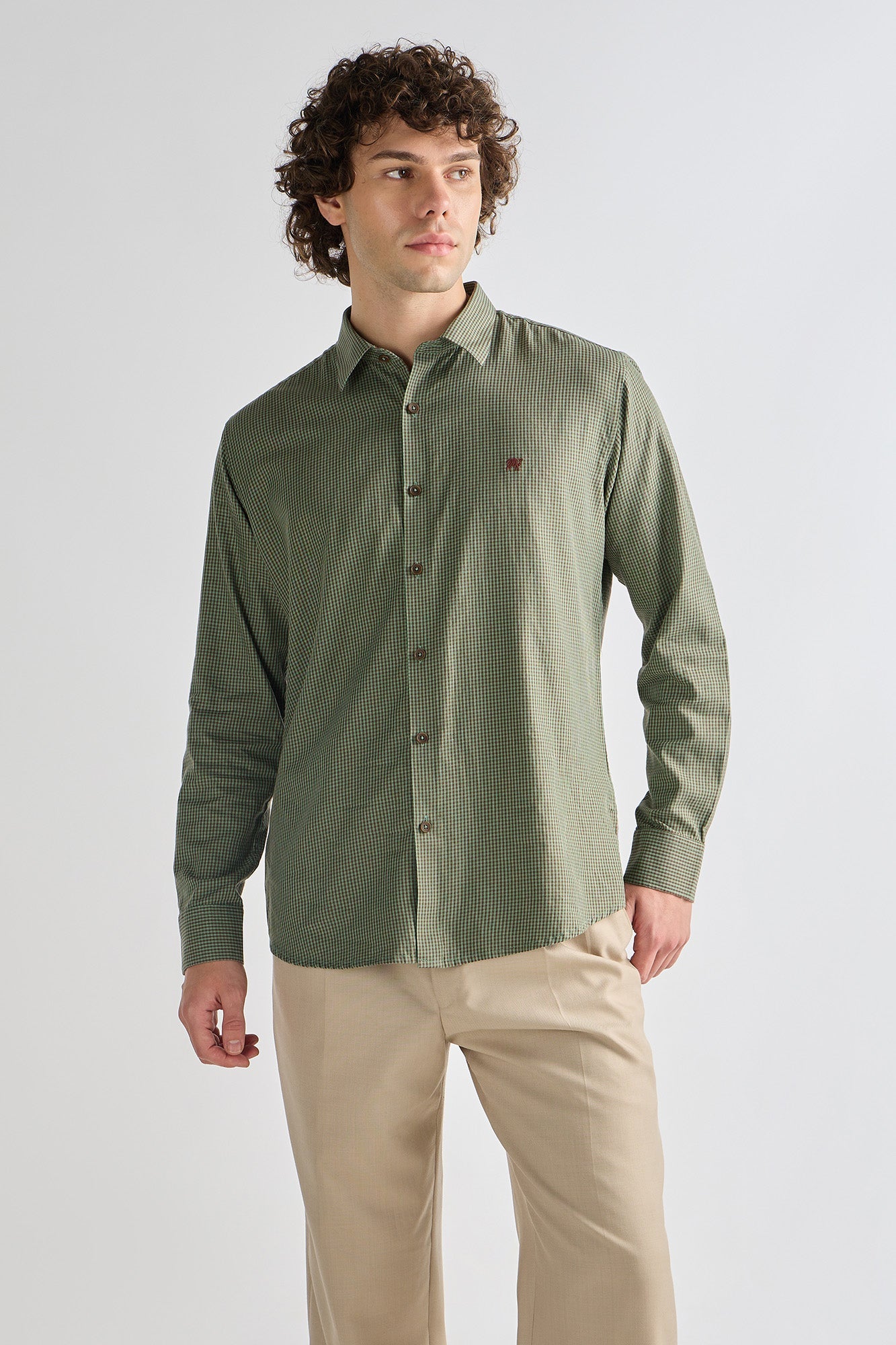 Green & Brown Check Shirt