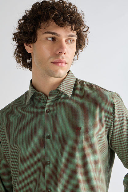 Green & Brown Check Shirt