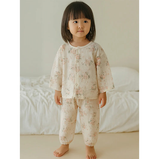 Pink Florals Kids Nightsuit