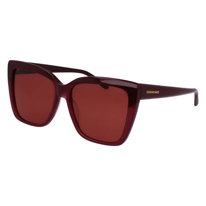 Salvatore Ferragamo Wine on Wine Rectangle Sunglasses