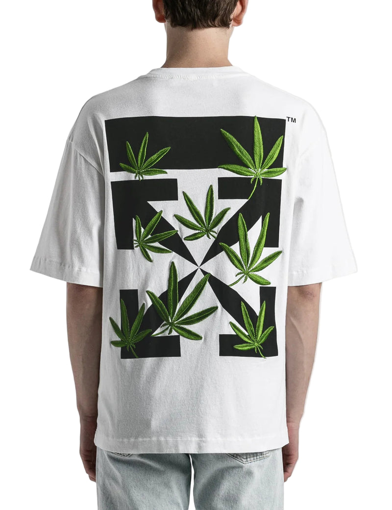 Off-White Weed Arrows Oversized Skate S/S T-Shirt White