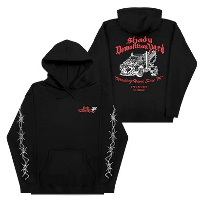 EMINEM SHADY DEMOLITION BARBED WIRE HOODIE (BLACK )