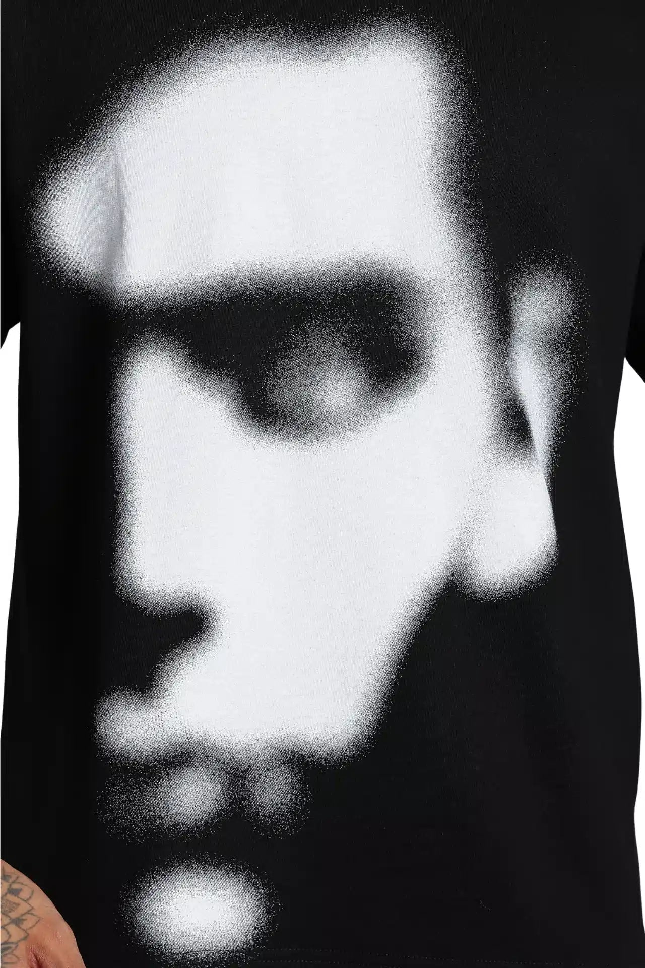 White Abstract Face T-Shirt