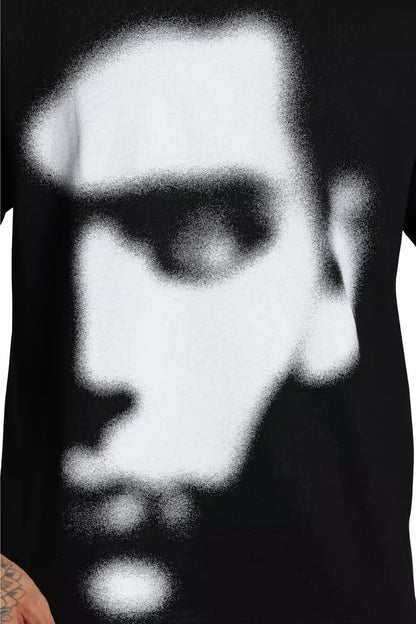 White Abstract Face T-Shirt