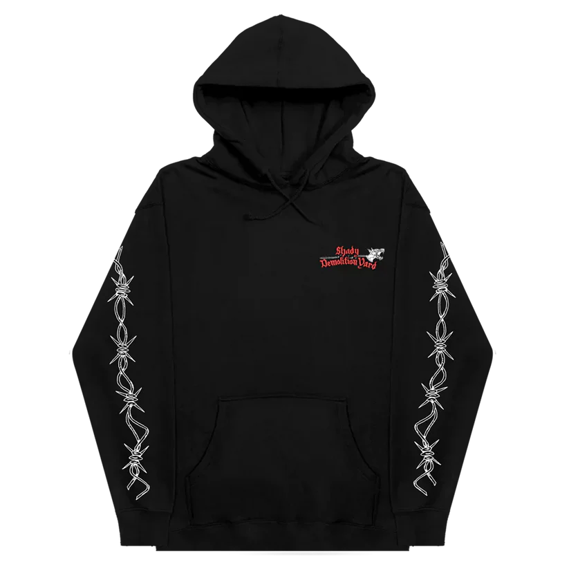 EMINEM SHADY DEMOLITION BARBED WIRE HOODIE (BLACK )