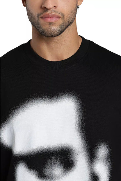 White Abstract Face T-Shirt