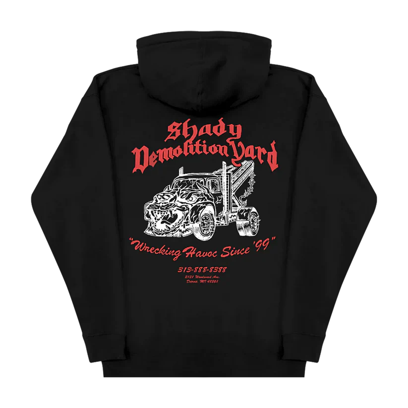 EMINEM SHADY DEMOLITION BARBED WIRE HOODIE (BLACK )