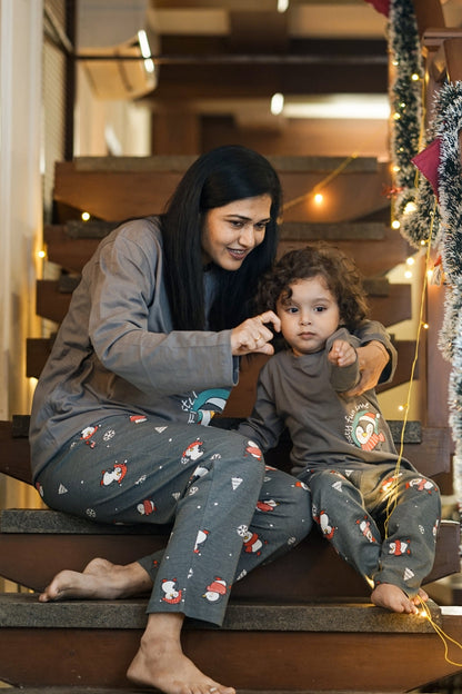 Cozy Penguin Pajama Set for Family Nap Chief