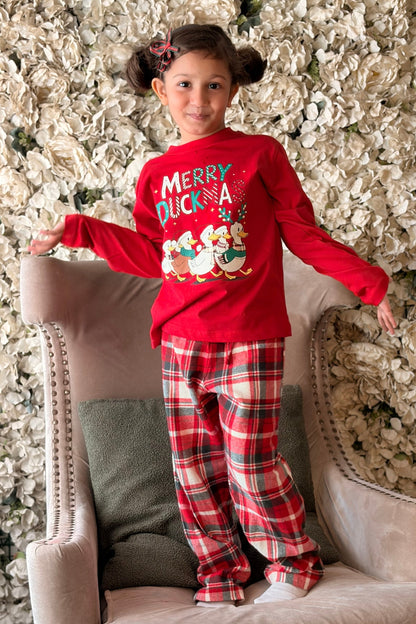 Merry Duckmas Flannel Pajama Set Nap Chief