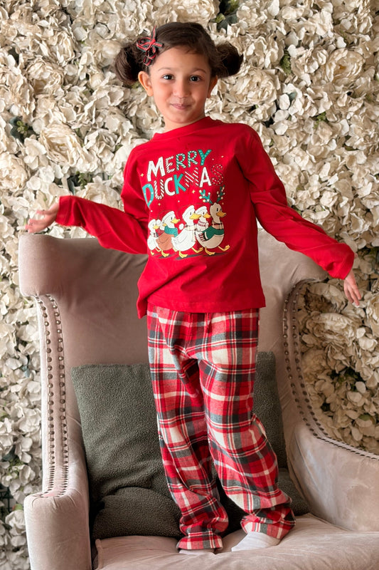 Merry Duckmas Flannel Pajama Set Nap Chief