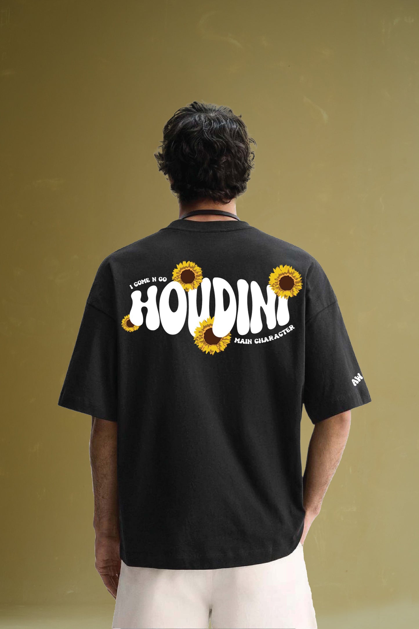 Houdini Printed Black Oversized T-Shirt
