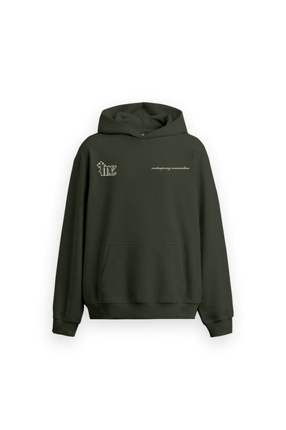 Shadow Line Printed Oversized Grey Hoodie Main Character