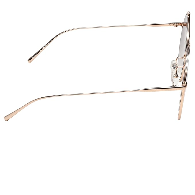 Calvin Klein Gold Full-rim Frame Pink Round Lens Sunglasses