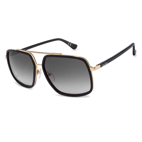 Calvin Klein Gold Full Rim Square Sunglasses