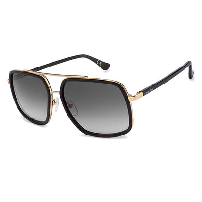 Calvin Klein Gold Full Rim Square Sunglasses